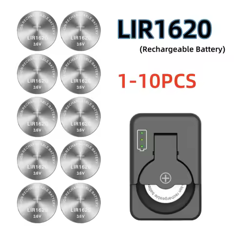 1-10PCS LIR1620 1620 3.6V rechargeable battery charging 1620 can replace CR1620 Button cell batterie