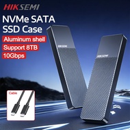 HIKSEMI NVMe SATA SSD Enclosure 5/10Gbps M.2 SSD Case USB3.1 Gen2 Type-c nvme sata Adapter with 8TB 