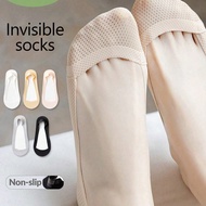 5pairs Women's Breathable No-Show Socks, Invisible Socks, Medias, Ankle Socks, Mesh Socks, Non-Slip,