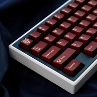 114 Keycaps Translucent Red Keycaps, Cherry Profile Doubleshot Keycap Set Fit for 60% 65% 75% Cherry