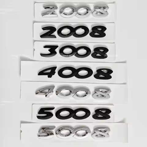 Old 3D ABS Rear Trunk Number Emblem Badge for Peugeot 2008 3008 4008 5008 Car Accessories