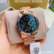 Michael Kors女錶 MK手錶 潮流時尚玫瑰金鋼鏈 幻彩玻璃漸變色鏡面石英錶MK5940