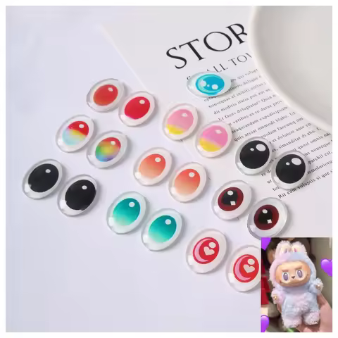 2pcs Labubu Eye Accessories Simulation Glass Eye Patches Dolls Accessories
