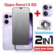 Reno13 Oppo 5G แก้วแบบเทมเปอร์กันสอดแนมส่วนตัวฟิล์มกันรอยป้องกันเต็มพื้นที่ของหน้าจอฟิล์มติดกระจกเพื