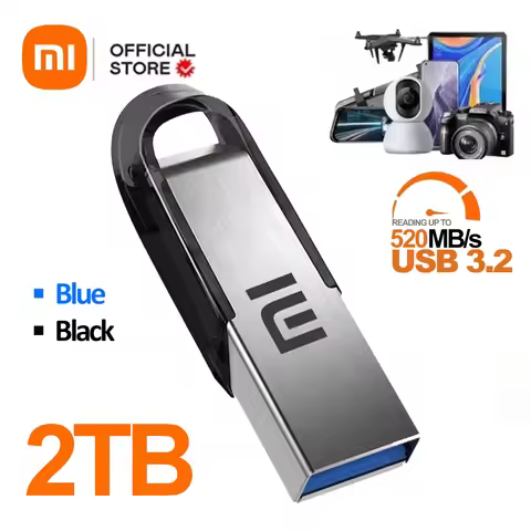 Xiaomi 2TB USB Flash Drive Pen Drive 1TB Memory Waterproof U Disk High-Speed USB 3.2 Data Transmissi
