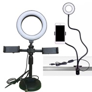 live stream selfie ring light with phone holder Led lights mobile stand clip foto studio selfie Fb w
