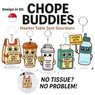 [SG Seller] Chope Table Mascot |Table Chope Sign |Chope liao |Chope Keychain |Reserve Seat |SG Chope