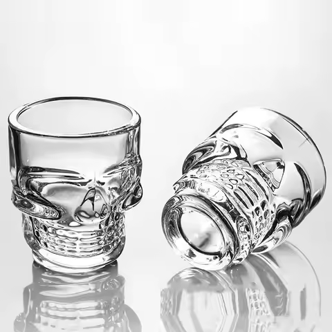 Halloween Gifts Skull Head Shot Glass Cup Creative Clear Crystal Wine Cup Liquor Whisky Vodka Beer S