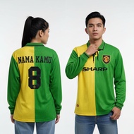 HIJAU Retro LongSleeve Jersey Mchstr Untd 3rd 1993 1994 MU Long Sleeve Sharp Long SleeveLS Green Yel