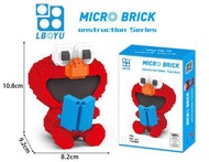 Lego 積木 elmo積木 brick toy toys moppy 芝麻街moppy 粉紅色芝麻街 環球影城 粉紅芝麻街 甜餅怪 elmo cookiemonster cookie monster