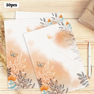 30 sheets of B5 butterfly-themed illustration letter paper, memo paper, suitable for making prayer b
