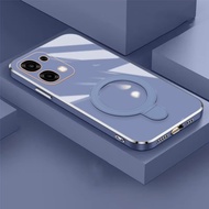 Vivo V60 Lite 4G 5G Soft Case Luxury Plating Wireless Magnetic HolderRing for Mobile Phones