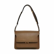 MARNI Trunk 中號 棕色牛皮單肩包