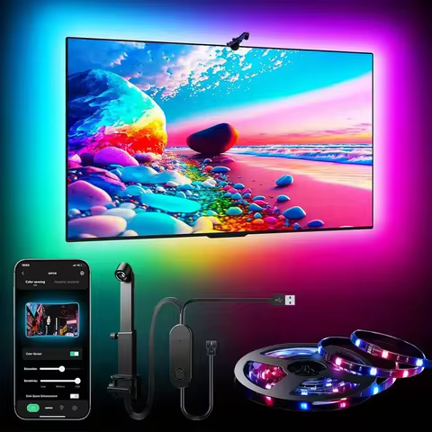 5V Usb Rgbic Tv Ambient Light With Camera 3.8M 5M Television Tv Screen Led Sync Lights Tv Backlight 