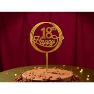 18th Birthday Cake Decoration – Elegant Cake Topper for Sweet Eighteen Party