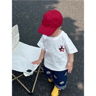 New Style Pure Cotton Summer All-Match20252025Baby Casual Middle Small Children T-Shirt Printed Boy 
