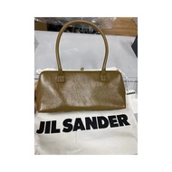 Hong Kong Direct Mail Trendy Luxury Jil Sander Ladies JIL SANDER Brown Rectangular Goji Handbag