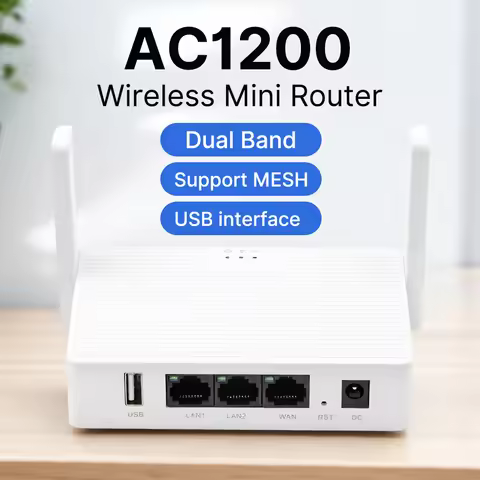 FENVI AC1200 Wireless Mini Router USB Interface Dual Band 2.4G/5G Gigabit Ethernet Router Support Me