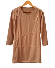 Real Pict - Dress atasan wanita / Tunik Dress Cewek Melsa Coklat Model Baru