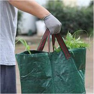 Heavy Duty Garden Trash Bags, Reusable Green Garden Waste Bags With Handles, Suitable For Collecting
