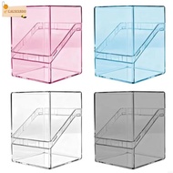 CAUSIXBDO Card Storage Box, Acrylic Transparent Acrylic Card , Portable 100PCS Capacity Secure Stora