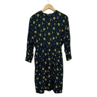 Akris Dress yellow dark Navy Knee-length Women Long sleeves Direct from Japan Secondhand