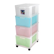 [SG Stock] Algo 4 Tier Compact Storage Stocker Home Organizer Drawer with Wheels