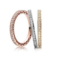 Sparkle & Hearts Ring rose gold 925 silver diamond gold silver women ring