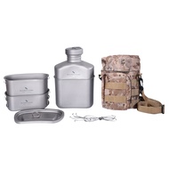 Boundless Voyage Titanium Canteen Cups Camping Cookware Mugs Set 1100ml+750ml+400ml Outdoor Military