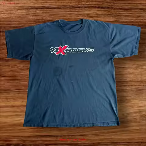 Vintage Y2K Distressed 93x Rock Minnesota Radio Station T Shirt XL Grunge RARE vintage Washed fashio