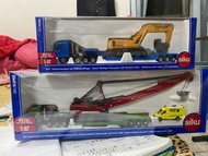 1:87 SIKU運輸車禮盒+ 工程挖土機拖車（合售）