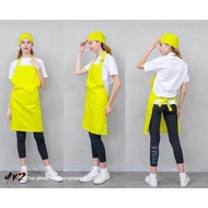 <apron>apron barista / barista apron / chef apron / plain yellow apron