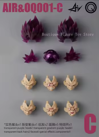 In Stock Dragon Ball SHF AIR&OQ 001-A 001-B 001-C Gods of Destruction Vegeta IV Head Sculpt Accessor