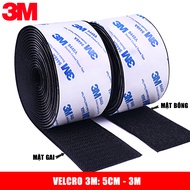 Băng gai Velcro có keo 3M Băng gai dính khóa nhám gai miếng dán vải 2 mặt dán giày túi xách quần áo