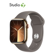 Apple Watch Series 9 GPS + Cellular 45mm Stainless Steel with Case Sport Band by Studio 7