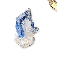 天然原礦小藍晶石共生白水晶及雲母 辦公室 居家 療癒 擺件