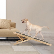 Libra312 ไม้สุนัข Ramp ความสูงปรับลื่นความต้านทานพับสัตว์เลี้ยงบันไดปีนเขาสำหรับเตียงโซฟารถ