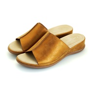 Pierre Cardin รองเท้าผู้หญิง รองเท้าแตะ รองเท้าแตะเพื่อสุขภาพ นุ่มสบาย ผลิตจากหนังแท้ สีน้ำตาลทอง รุ่น 53BS150