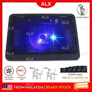ALX [ CLEAR STOCK ] Malaysia Powerful USB Laptop Cooling Pad Laptop Fan Cooler Large for 12-15.60 inch Notebook 手提电脑散热器