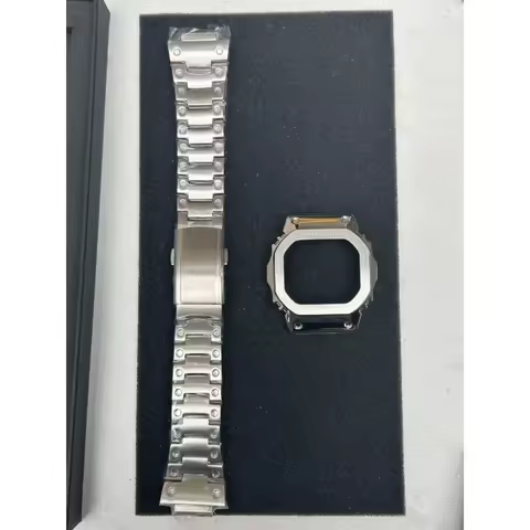 For Casio DW5600/GWB5600/GWM5610 Silver Stainless Steel Modification Kit New