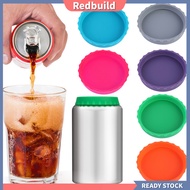 redbuild|  Silicone Lids Soda Cover Lids Colorful Leakproof Silicone Covers Universal Fit Bpa Free Beverage Lids for Soda Cans Food Grade Reusable Vibrant Cover Set for Southeast