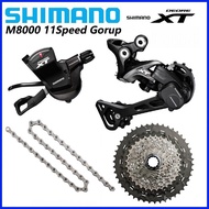 【TOP】SHIMANO DEORE XT M8000 1x11 speed derailleurs Groupset shift lever RD-M8000 CN HG701 Chain RD C
