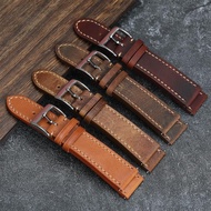2023 Original high quality♦▫ Handmade retro crazy horse leather leather strap 19 20 22MM suitable for Tissot Junchi Longqin Seiko men's watch chain