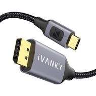 IVANKY USB C to DisplayPort Cable 6.6FT [4K@60Hz, 2K@165Hz] Aluminum USB Type-C to DisplayPort Braid