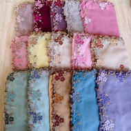 MESIN MARYAM MACHINE EMBROIDERED BAWAL HAT Tudung Bawal Bawal Selapis Bawal Sulam