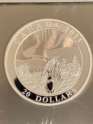 Pt/Au/Ag 長期收購白金黃金白銀 - 分享成果 2013年加拿大野兔北極光銀幣 1安士