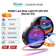 Govee M1 5M/2M RGBICW LED Strip Lights Matter Compatible Apple HomeKit Extendable LED Strip Light La