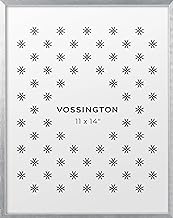 Vossington Thin 11x14 Picture Frame - Silver Frame Color - Slim &amp; Modern Frame Design - Fits 1 Photo, Art Print, Diploma, or Certificate (11 x 14 Inches)
