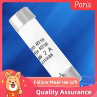 Superparis 10Pcs High Breaking Capacity Cylinder Fuse Device 10x38 380-500VAC 2A
