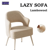 YUA Cream White Sofa Chair Balcony Chair Single Person Balcony Table Chair Set